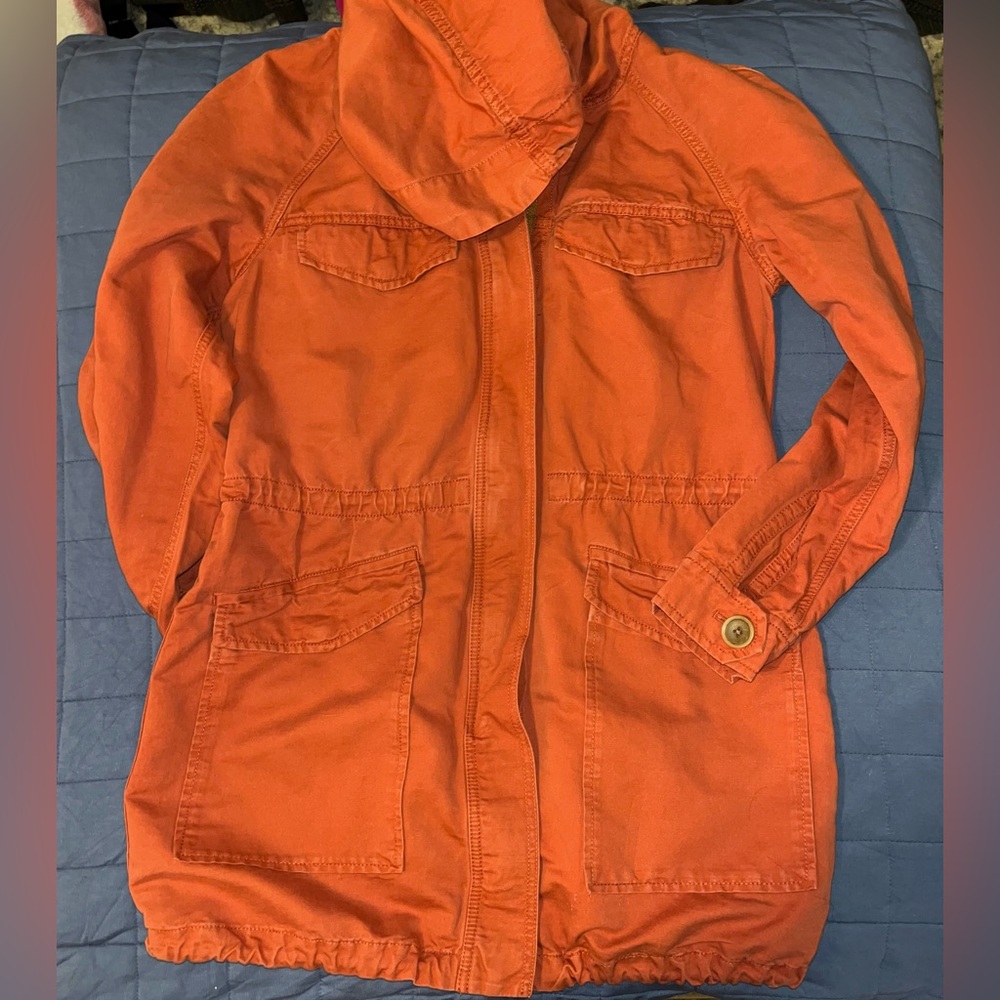 Ann Taylor LOFT burnt orange Adirondack Jacket Linen size Medium